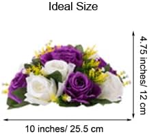Flower Centerpieces for Wedding Tables: Wedding Table Decorations Purple & White Flower Balls Centerpieces for Engagement Cerebration Party Center Pieces 10 Packs