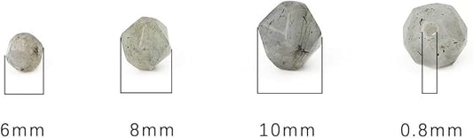 Faceted Natural Spectrolite Stone Round Beads 6mm 36cm/Strand for Jewelry Making
