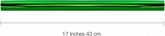 RUSPEPA Green Metallic Wrapping Paper - Solid Color Paper Perfect for Wedding, Birthday, Christmas, Baby Shower - 17 Inches X 32.8 Feet