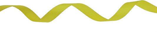 Solid Grosgrain Ribbon 25 Yard Each Roll 100% Polyester Woven Edge (5/8", Yellow)