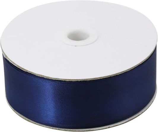 Navy Blue Double Faced Satin Ribbon 1-1/2 inch Flower Boutique Gift Wrapping Ribbon 1.5inch 50yards Fabric Silk Bow Ribbon for Valentine's Day,DIY Crafts Hair Headband-Sewing-Wedding Decorations