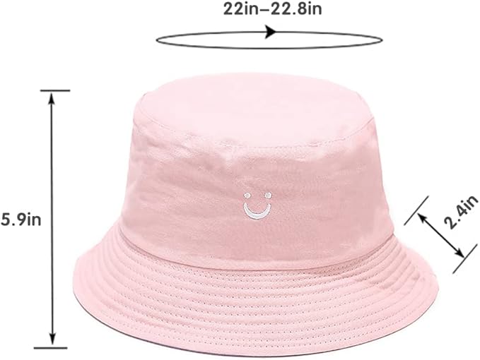 Malaxlx Unisex Bucket Hat Beach Sun Hat Aesthetic Fishing Hat for Men Women Teens, Reversible Double-Side-Wear