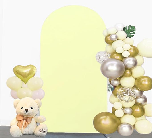 6.6 FT Yellow Arch Backdrop Cover, Yellow Chiara Backdrop Covers, Wedding Arch Covers for Birthday Party Photography