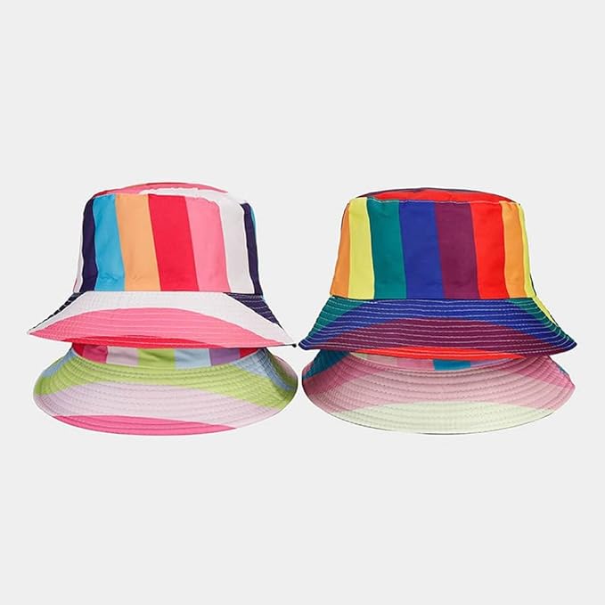 Quanhaigou Bucket Hat for Men Women,Packable Reversible Printed Sun Hats,Fisherman Outdoor Summer Travel Hiking Beach Caps