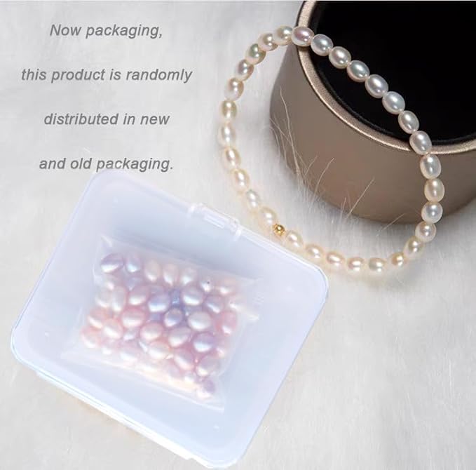 50 Pcs Freshwater Pearl for Jewelry Making AAA 6-7mm No Hole Natural Freshwater Pearls Oval Pearl Beads Loose Gemstone Bead Crafts Gift for Women,DIY Gifts.