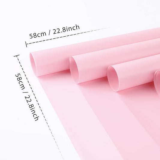 NESCCI 20 Sheet Pink Floral Bouquet Wrapping Paper - Waterproof, 22.8x22.8 inches, Perfect for Birthdays, Weddings, Anniversaries & More
