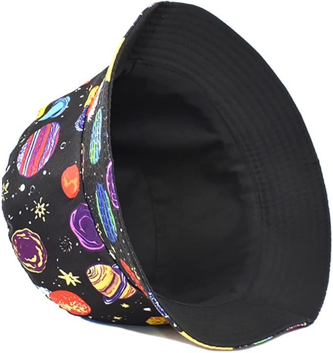 Malaxlx Unisex Bucket Hat Beach Sun Hat Aesthetic Fishing Hat for Men Women Teens, Reversible Double-Side-Wear