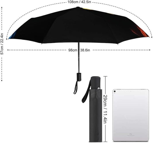 Fashion 3 Fold Sunny Rain Sunscreen Umbrella Portable Automatic Umbrella