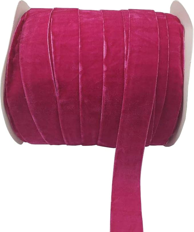 10 Yards Velvet Ribbon Spool (Mauve, 1")