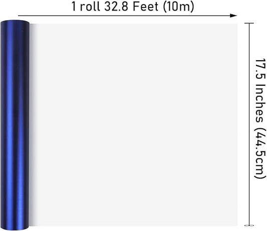 NESCCI Matte Metal Blue Wrapping Paper, Solid Color Paper-2 Roll,17 Inches X 32.8 Feet Per Roll,Gift Wrapping Paper,Perfect for Wedding,Valentine's Day, Birthday,Baby Shower,DIY Bouquet