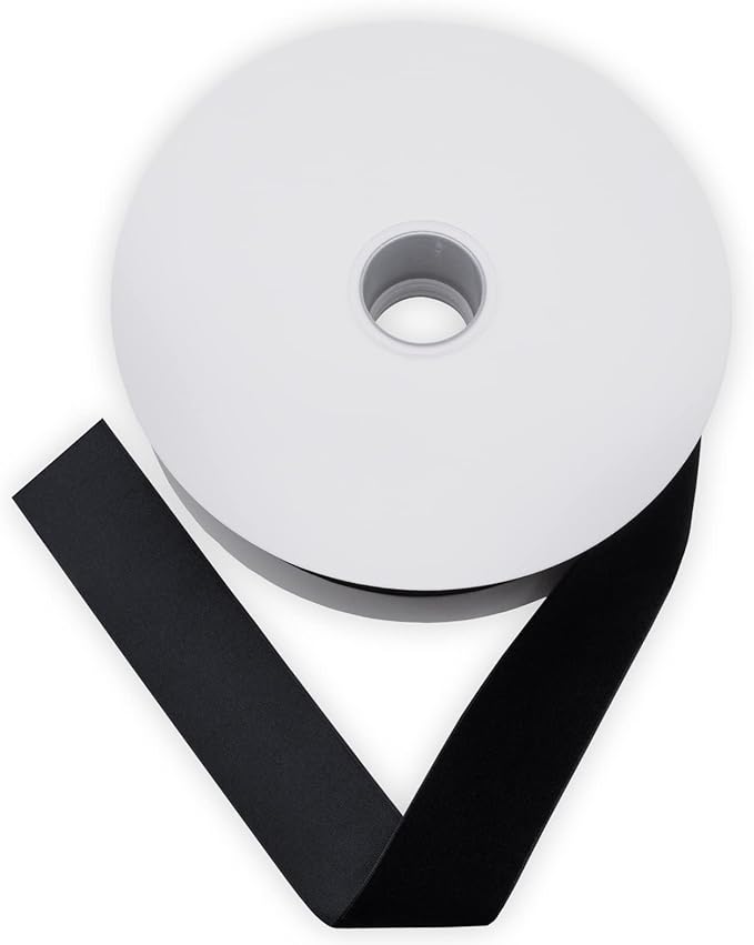 Nylon Velvet Ribbon Single Faced,1 1/2 Inch X 25Yards Spool (Black)