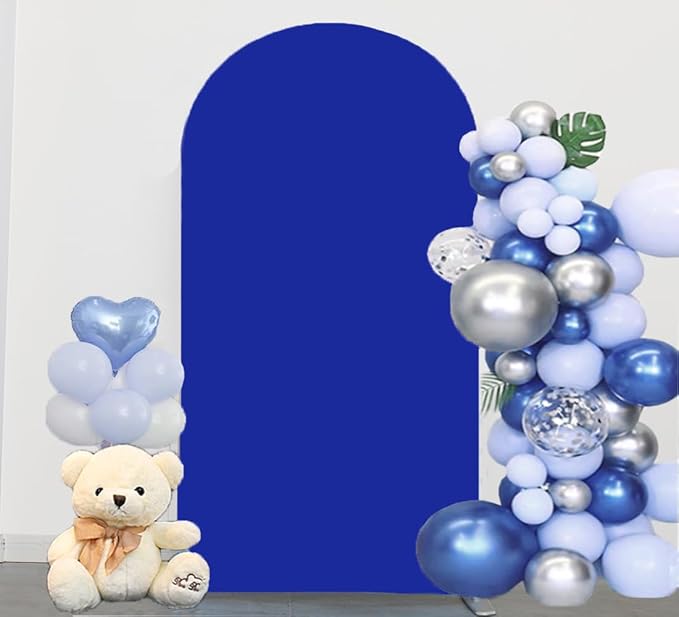 6.6 FT Arch Backdrop Cover, JFDYDM Royal Blue Wedding Arch Cover, Background Stand Covers, Royal Blue Chiara Backdrop Covers for Party Celebration Proposal Birthday Decor