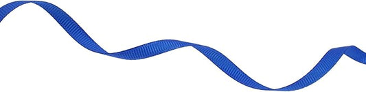 Solid Grosgrain Ribbon 25 Yard Each Roll 100% Polyester Woven Edge (1/4", Royal Blue)