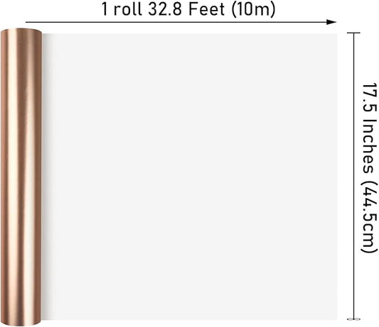 NESCCI Matte Metal Rose Gold Wrapping Paper, Solid Color Paper,Gift Wrapping Paper,Perfect for Wedding,Valentine's Day,Birthday, Christmas,Baby Shower (17.5 Inches X 32.8 Feet)