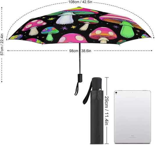 3 Fold Car Umbrella Folding Portable Automatic Umbrella Sunny Rain Sunscreen