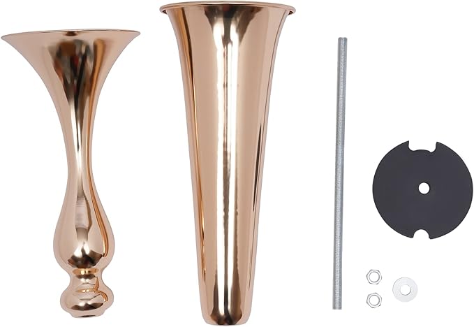 6 Pcs 22" Height Versatile Metal Wedding Centerpieces Vase, Metal Trumpet Vase, Road Lead for Wedding Party Dinner Centerpiece for Anniversary Ceremony Party Birthday Event Decor