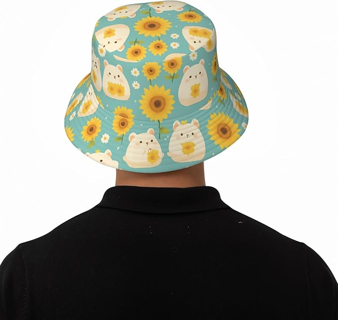 Cute Potted Cactus Bucket Hat Novelty Sun Hats Trendy Fisherman Cap for Men and Women