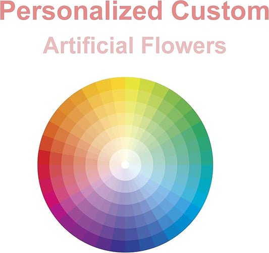Artificial Flowers, Personalized Custom 100pcs Artificial Rose Colors for Centerpieces Arrangements, Foam Flowers with Stem for Bridal Shower Party Home Decorations