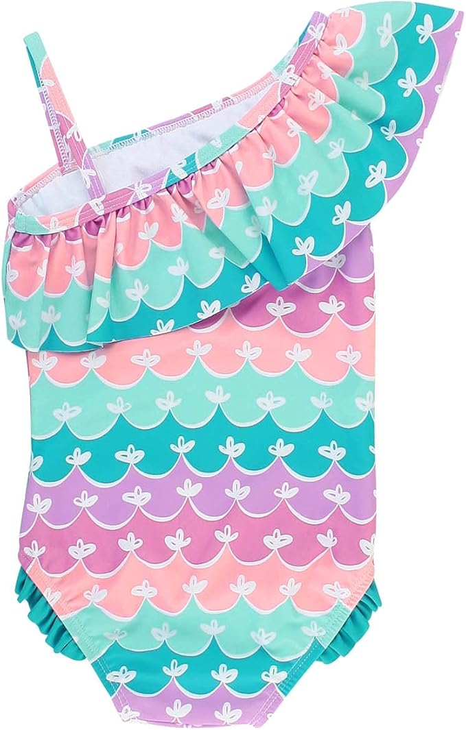 RuffleButts® Baby/Toddler Girls Ruffle Strap One Piece Swimsuit w/UPF 50+ Sun Protection