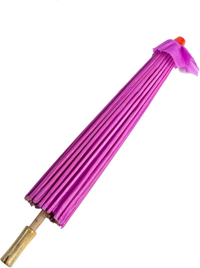 THY COLLECTIBLES 33" Japanese Chinese Umbrella Parasol for Wedding Parties, Photography, Costumes, Cosplay, Decoration and Other Events - Solid Color (Purple)