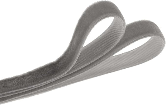 Vintage Silver Velvet Ribbon, 3/8 Inch X 25Yd