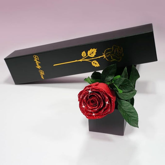 Yamonic Preserved Flower Rose Birthday Gifts for Women, Mothers Day Rose Flowers Gifts for Mom, Real Flower for Women, Grandma, Wife, Girlfriend Gifts for Christmas, Valentine's Day