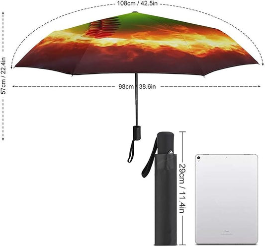 Fashion 3 Fold Sunny Rain Sunscreen Umbrella Portable Automatic Umbrella