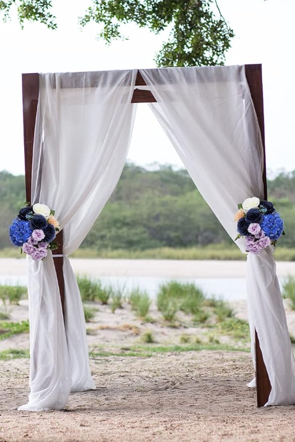 Artificial Rose Flower Artificial Flowers Flower with Long Stem Silk Roses Bouquet for Wedding Bridal Shower Party Home Decoration (Navy Blue, 50 Pcs)
