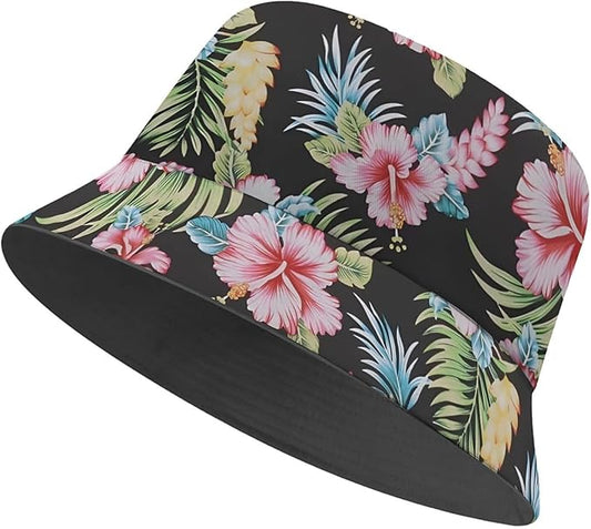 Bucket Hat for Women Men Unisex Sun Cap Packable Outdoor Fisherman Hat Headwear,Reversible Double-Side-Wear