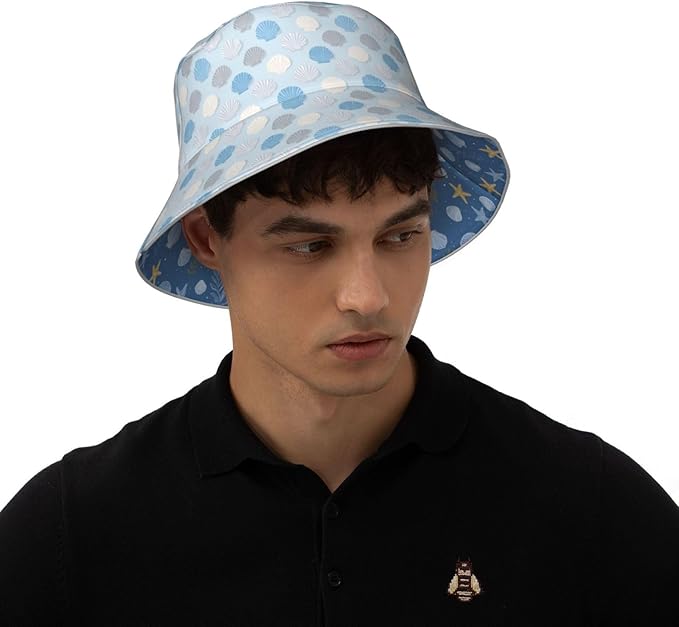 Bucket Hat Double-Side-Wear Reversible Sun Hat Beach Travel Hiking for Women Men