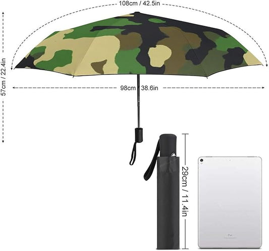 3 Fold Car Umbrella Folding Portable Automatic Umbrella Sunny Rain Sunscreen