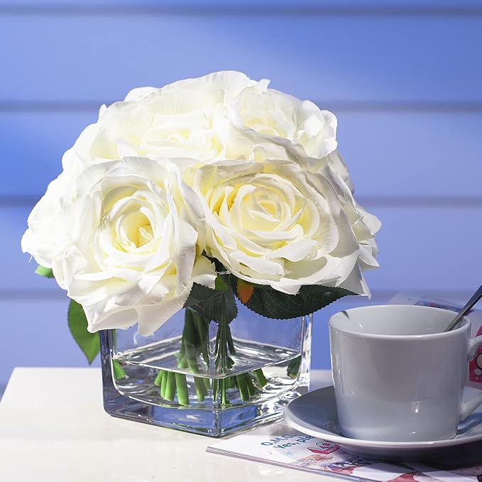 Enova Floral Craft Water and Simulated Fake Water Flower Cast Crystal Epoxy Resin A/B Creates Clear Acrylic Water Simulation for Flower Arrangements (128OZ)