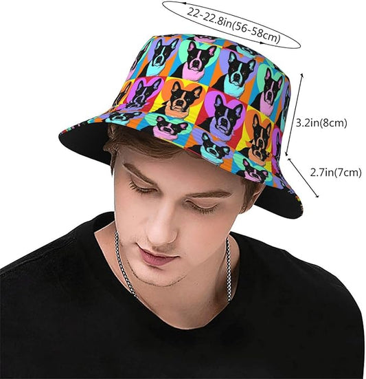 Cartoon Bucket Hat Summer Beach Travel Sun Hat Packable Fisherman Cap for Men Women