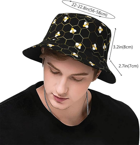 Fashion Bucket Hat Summer Beach Travel Sun Hat Packable Fisherman Cap for Men Women