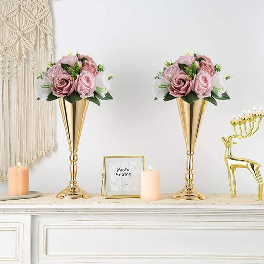 Sziqiqi Pink Flower Centerpieces for Tables Kissing Balls for Wedding - Artificial Floral Arrangement Center Piece
