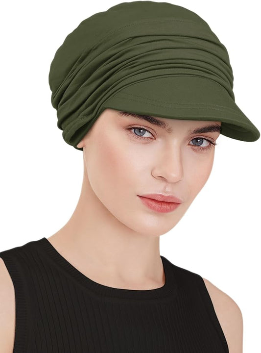 Chemo Headwear Viscose Newsboy Cap for Women Fall and Winter Hats