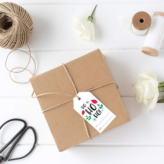 Andaz Press Christmas Holiday Season Classic Gift Tags, Ho Ho Ho! Merry Christmas to from Classic Favor Tags, for Holiday Events, Parties, and Favors, 60-Pack