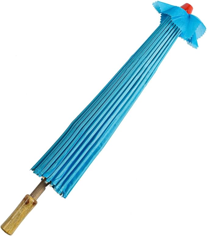 THY COLLECTIBLES 33" Japanese Chinese Umbrella Parasol for Wedding Parties, Photography, Costumes, Cosplay, Decoration and Other Events - Solid Color (Light Blue)