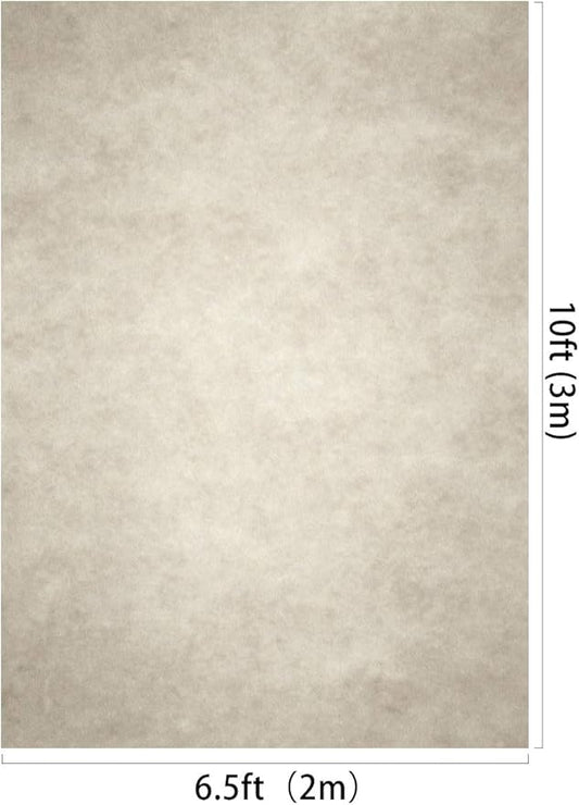 6.5ft(W) x10ft(H) Ivory Portrait Photography Backdrop Beige Microfiber Absract Photo Studio Background for Photographers Head Shots Old Master Photo Props