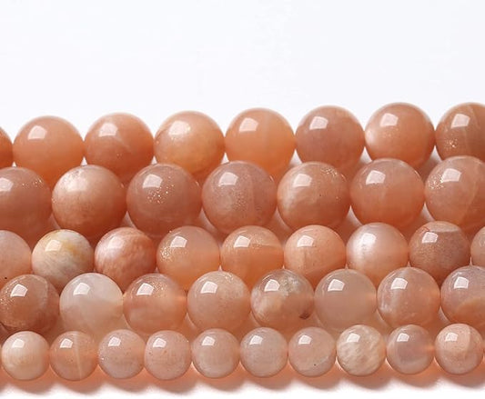 4MM 86PCS Natural Stone Sunstone Gemstone Loose Beads for Jewelry Making DIY Bracelet Crystal Beads