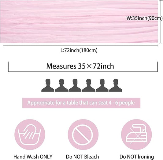Fivenl 12 Pack Cheesecloth Table Runner 35x72 Inch Boho Gauze Rustic Cheese Cloth Long Romantic for Wedding Bridal Shower Birthday Party Decor (Pink Purple)