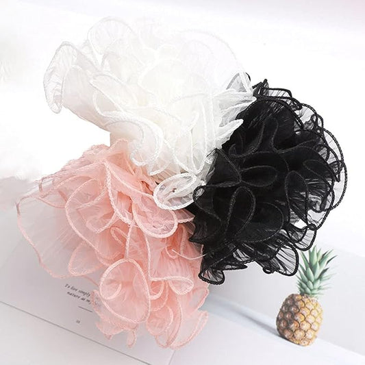 Black Korean Fresh Flower Wrapping Mesh Paper Bouquet Floral Packaging Paper Wrinkled Wavy Net Yarn Valentine's Day Flower Shop Supplies Wedding Birthday Decoration 11 X 162 inches/bag (black)