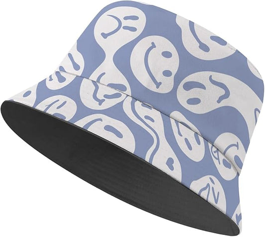 Bucket Hat for Women Men Unisex Sun Cap Packable Outdoor Fisherman Hat Headwear,Reversible Double-Side-Wear