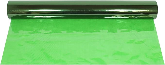 Cellophane Wrap Roll Green | 100’ Ft. Long X 16” in. Wide | 2.3 Mil Thick Transparent Green | Gifts, Baskets, Arts & Crafts, Treats, Cellophane Wrapping Paper | Colorful Cello Christmas, Holiday Color