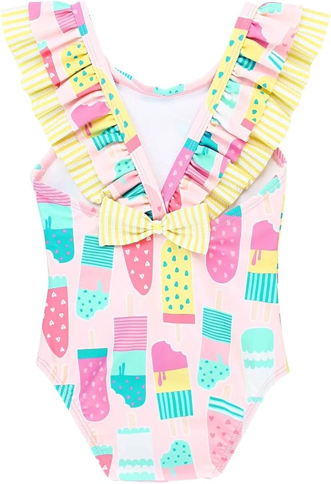 RuffleButts® Baby/Toddler Girls Ruffle Strap One Piece Swimsuit w/UPF 50+ Sun Protection