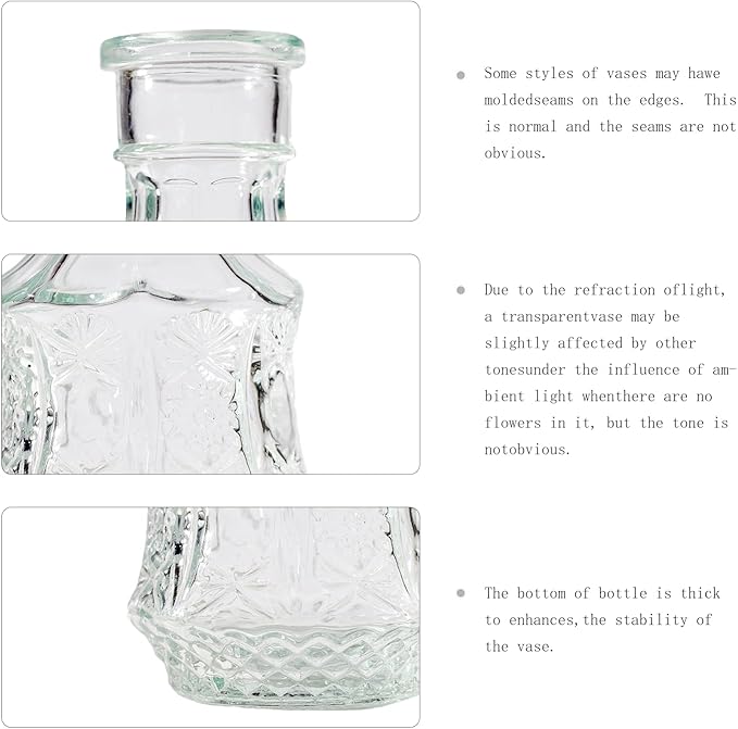 40 Pcs Bud Vase Set, Vases for Centerpieces, Cute Glass Bud Vases in Bulk, Small Vases for Flowers, Clear Vase Set for Wedding Decorations, Home Table Flower Décor