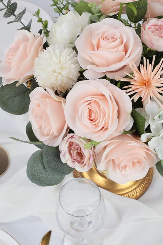 30pcs Roses Artificial Flowers Pink Fake Roses Flowers with Long Stems Silk Flowers for Wedding Bouquet Centerpices Decorations Party Bridal Baby Shower Home Decor