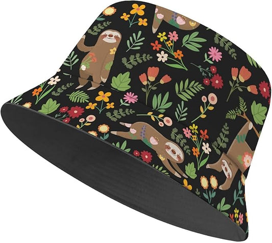 Bucket Hat for Women Men Unisex Sun Cap Packable Outdoor Fisherman Hat Headwear,Reversible Double-Side-Wear