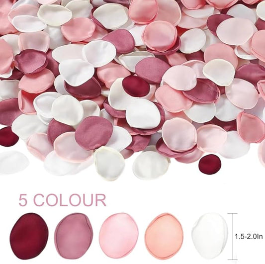 200Pcs Premium Silk Rose Petals Artificial - Large Realistic Scatter Petals for Romantic Wedding Centerpieces, Aisle & Table Decor with Gift Box