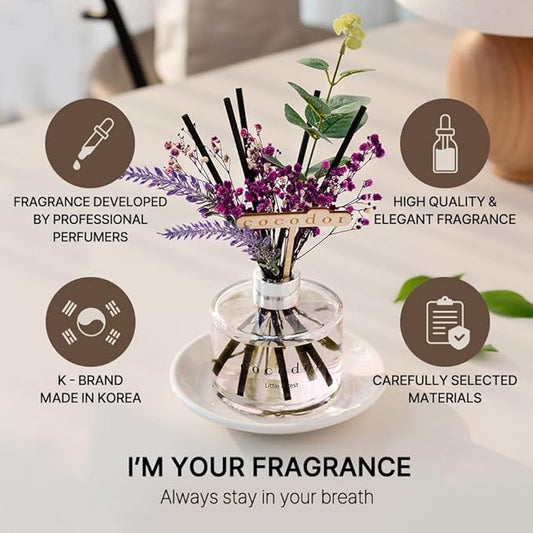 COCODOR Lavender Reed Diffuser/White Jasmine/6.7oz/1Pack / Home Fragrance Scent Essential Oil Stick Diffuser for Bedroom Bathroom Home Decor for Women